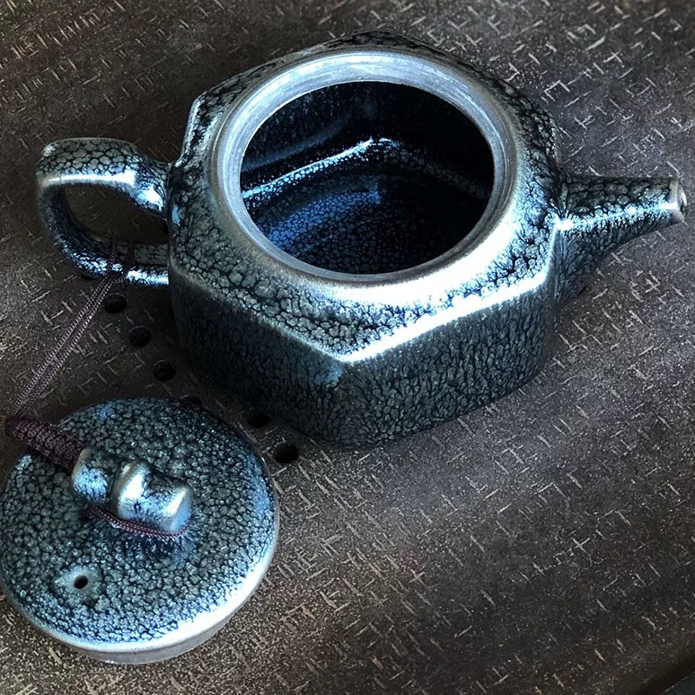 Ceainic Jianzhan - Set ceramic cu glazură Baihua pentru ceai, mare pentru uz casnic