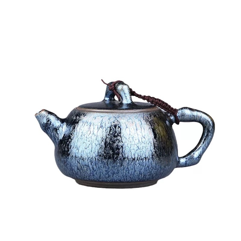 Ceainic Jianzhan - Set ceramic cu glazură Baihua pentru ceai, mare pentru uz casnic