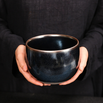 Jianyang Jianzhan: glazură minerală originală, ceramică lucrată manual, corp din fier, ars cu lemn, textură păr de iepure, Kirin albastru, ceașcă Tianmu pentru spălatul ceaiului, intrare apă, vas pentru zaț de ceai