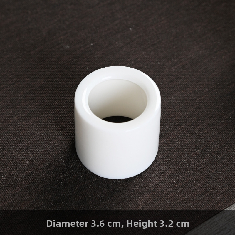 Porțelan crem, suport pentru capacul ceaiului, cu motiv de nori, ornament pentru ceremonia ceaiului într-un set ceramic Gongfu