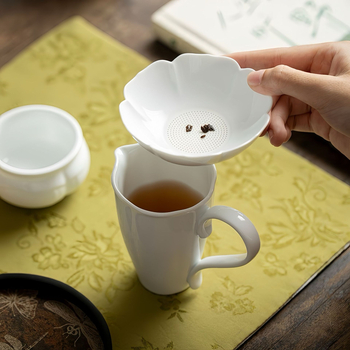 Filtru de ceai ceramic cu sită integrată, accesorii Kung Fu pentru ceai, uz casnic