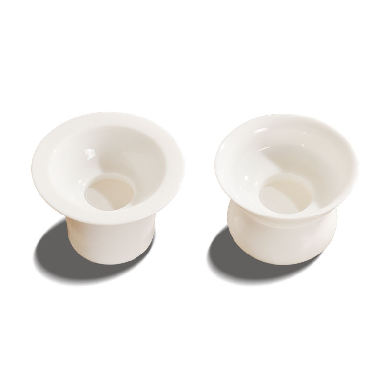 Suport ceramic pentru filtru de ceai, alb pur, pentru ceremonia de ceai