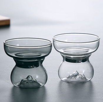 Set de ceai din sticlă Guanshan cu filtru pentru ceai și recipient de distribuție transparent