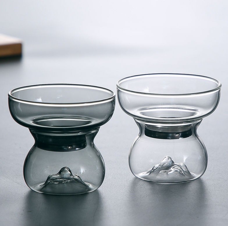 Set de ceai din sticlă Guanshan cu filtru pentru ceai și recipient de distribuție transparent