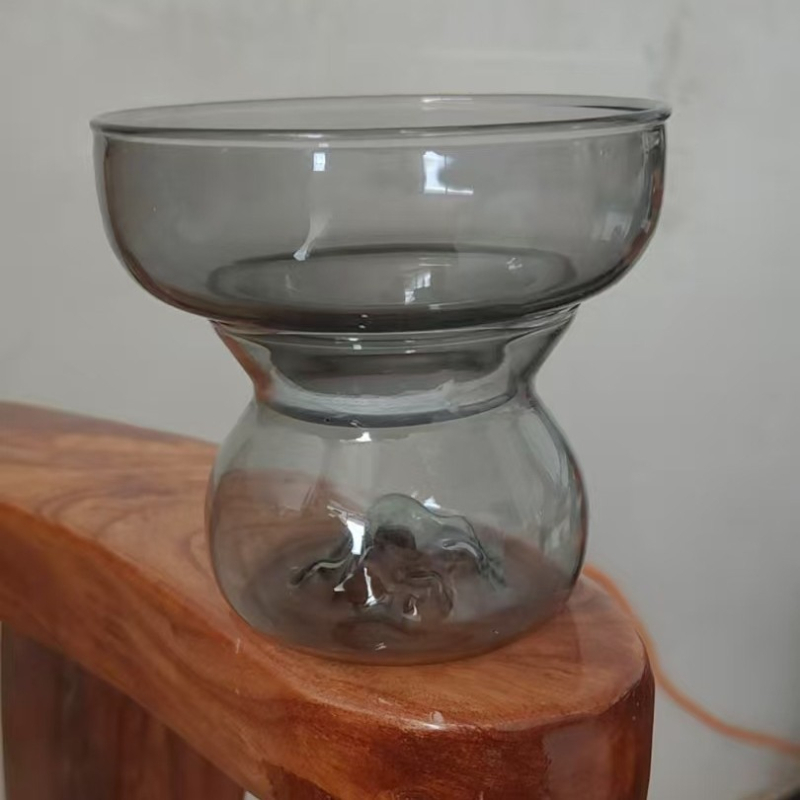Set de ceai din sticlă Guanshan cu filtru pentru ceai și recipient de distribuție transparent