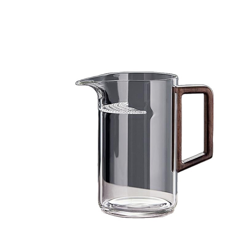 Ceșcuță de ceai din sticlă borosilicat rezistentă la căldură, cu filtru și divizor pentru ceai, formă semilună, set pentru ceai verde, în stil chinezesc nou