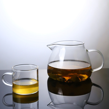 Set de ceai Kung Fu din sticlă borosilicat transparentă, cu capacitate mare, pentru casă și birou