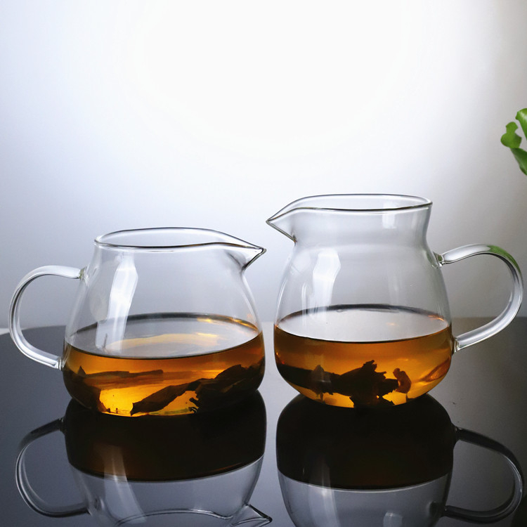 Set de ceai Kung Fu din sticlă borosilicat transparentă, cu capacitate mare, pentru casă și birou