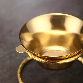 Filtru de ceai din oțel inoxidabil, culoare cupru, infuzor pentru ceai, separator de frunze de ceai, plasă de filtrare – accesorii pentru setul de ceai