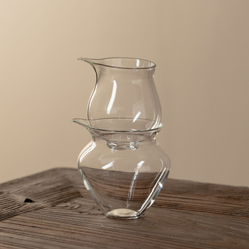 Xunyun Yaji pahar de ceai din sticlă borosilicată, design Zen, capacitate mică