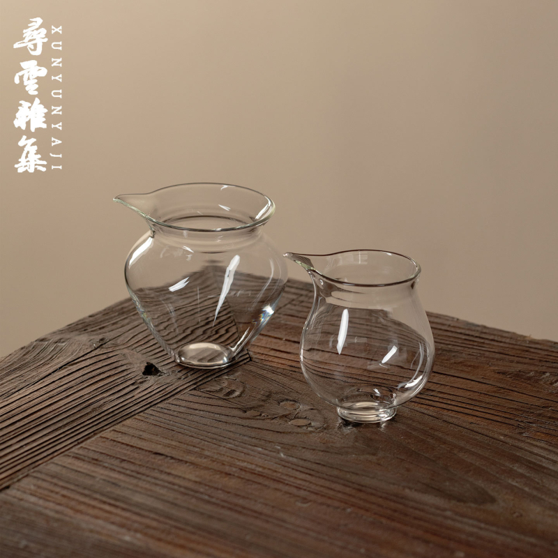 Xunyun Yaji pahar de ceai din sticlă borosilicată, design Zen, capacitate mică