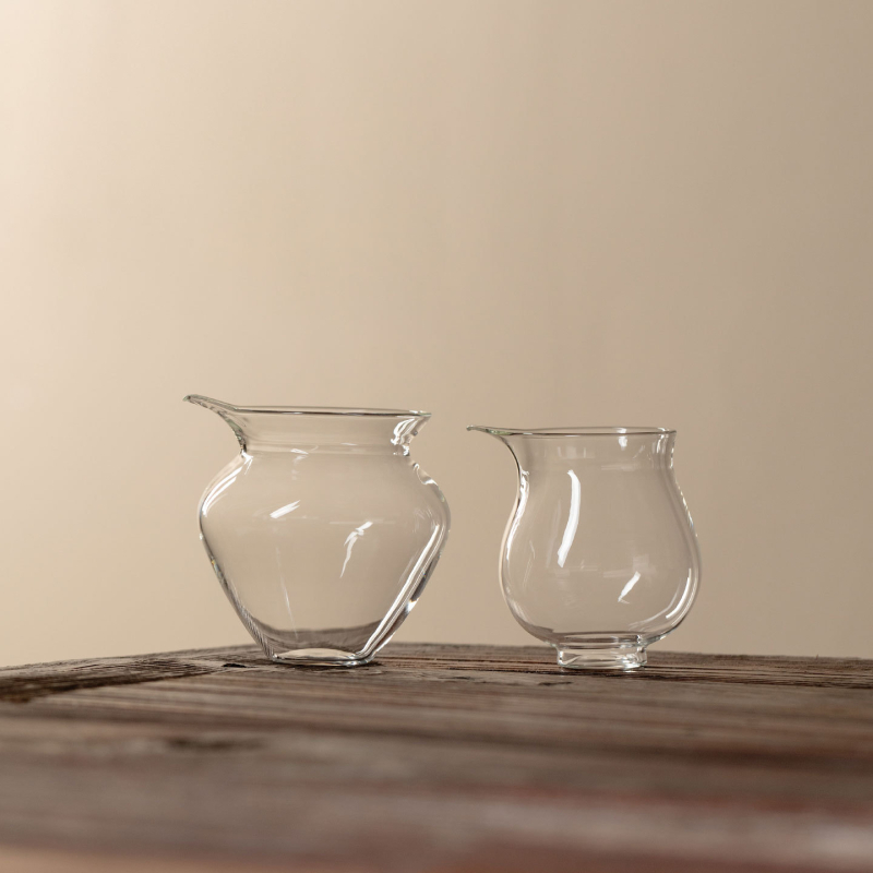 Xunyun Yaji pahar de ceai din sticlă borosilicată, design Zen, capacitate mică