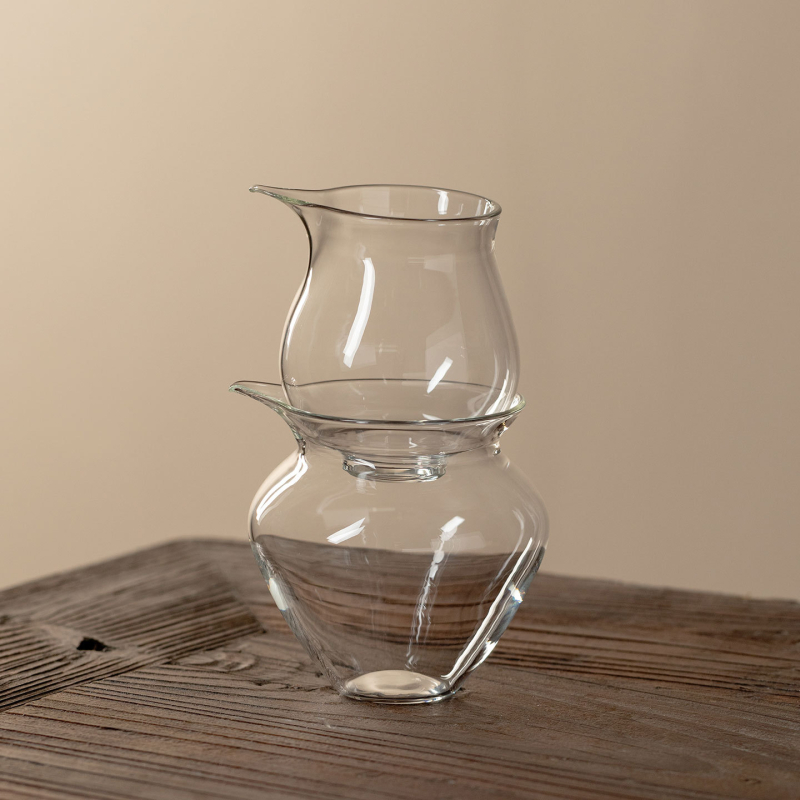 Xunyun Yaji pahar de ceai din sticlă borosilicată, design Zen, capacitate mică
