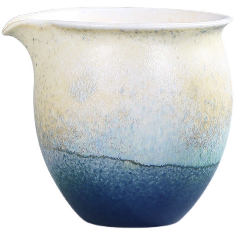 Set de ceai ceramic în stil japonez, cu filtr, set Kung Fu pentru ceai, cană pentru împărțire ceai, design retro luxos