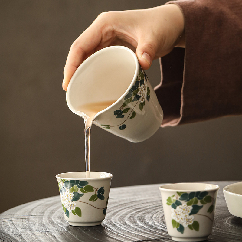 Cupe Gongdao ceramică, tavă de ceai și accesorii pentru setul Kung Fu de ceai, stil modern proaspăt
