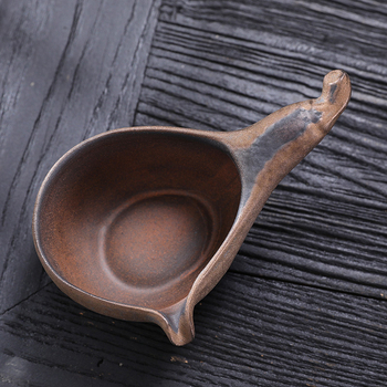 Ceainic ceramic cu glazură de fier placată cu aur, ceai cu separator și tavă de ceai, ardere pe lemn, accesorii pentru setul de ceai