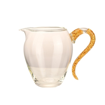 Sticlă borosilicat de înaltă rezistență pentru ceai Gongfu, set cu separare ceai-apă, mâner turcoaz