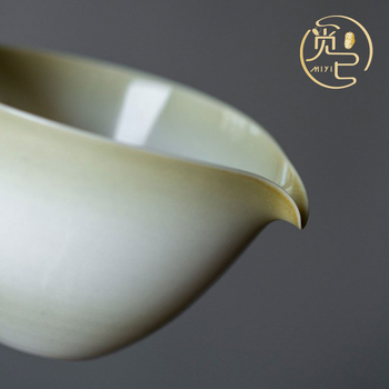 Set Gongfu de ceai în stil japonez, din cenușă de plante, cu gradient retro, pentru uz casnic — ceașcă de distribuție, ceainic și cești de servire