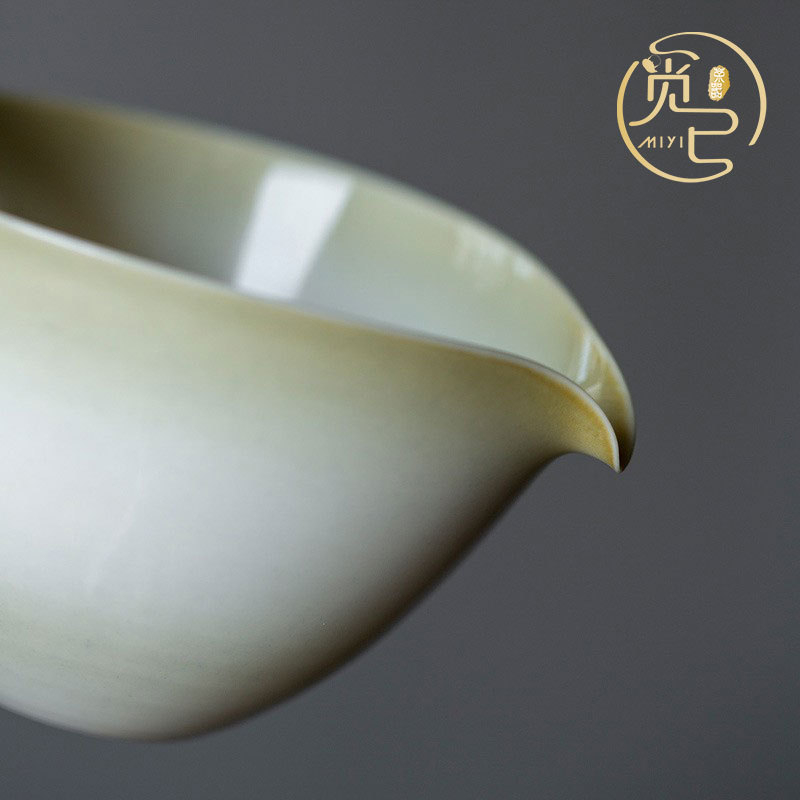 Set Gongfu de ceai în stil japonez, din cenușă de plante, cu gradient retro, pentru uz casnic — ceașcă de distribuție, ceainic și cești de servire