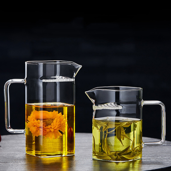Set Gongfu de ceai din sticlă borosilicată transparentă, filtru semilună, capacitate mare pentru uz casnic