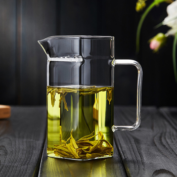 Set Gongfu de ceai din sticlă borosilicată transparentă, filtru semilună, capacitate mare pentru uz casnic