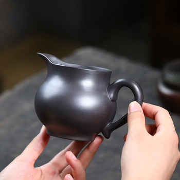 Set de ceai Yixing din lut mov, cană de distribuție a ceaiului și accesorii pentru ceremonia Kung Fu, realizat manual, Ceai Da Hong Pao galben, piatră minerală naturală