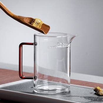 Set Gongfu pentru ceai, pentru casă și birou, cu mâner colorat, gură ascuțită, filtru în formă de semilună și ceașcă pentru porții egale