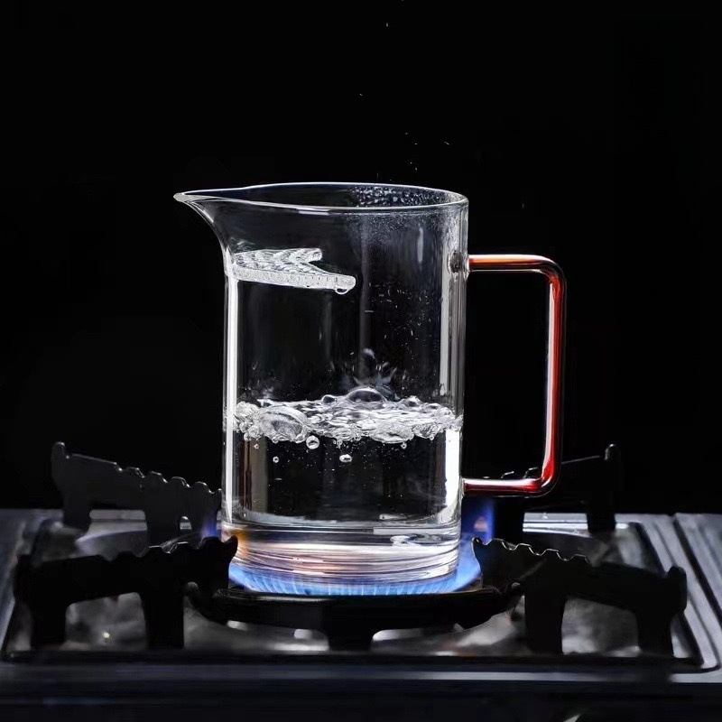 Set Gongfu pentru ceai, pentru casă și birou, cu mâner colorat, gură ascuțită, filtru în formă de semilună și ceașcă pentru porții egale