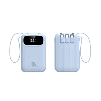 Power Bank 120W γρήγορη φόρτιση, 20000mAh μεγάλης χωρητικότητας, με ενσωματωμένο σύστημα τεσσάρων αγωγών και προσαρμοσμένο λογότυπο