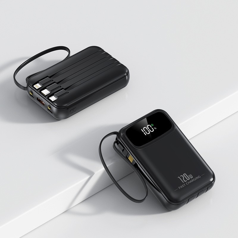 Power Bank 120W γρήγορη φόρτιση, 20000mAh μεγάλης χωρητικότητας, με ενσωματωμένο σύστημα τεσσάρων αγωγών και προσαρμοσμένο λογότυπο