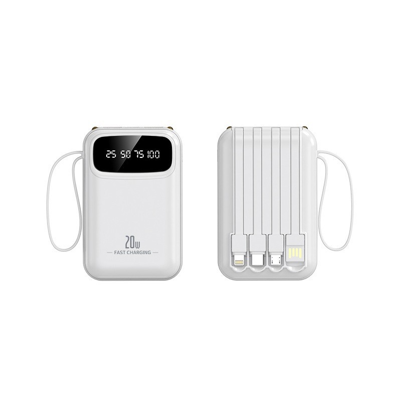 Power Bank 120W γρήγορη φόρτιση, 20000mAh μεγάλης χωρητικότητας, με ενσωματωμένο σύστημα τεσσάρων αγωγών και προσαρμοσμένο λογότυπο