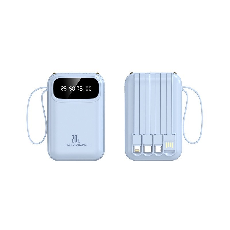 Power Bank 120W γρήγορη φόρτιση, 20000mAh μεγάλης χωρητικότητας, με ενσωματωμένο σύστημα τεσσάρων αγωγών και προσαρμοσμένο λογότυπο