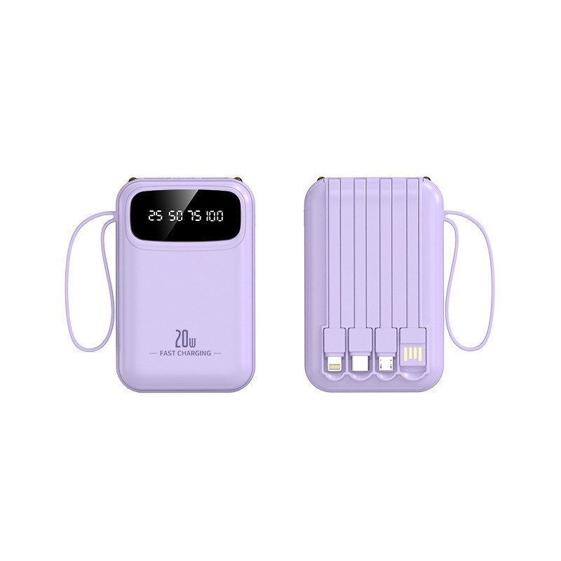 Power Bank 120W γρήγορη φόρτιση, 20000mAh μεγάλης χωρητικότητας, με ενσωματωμένο σύστημα τεσσάρων αγωγών και προσαρμοσμένο λογότυπο
