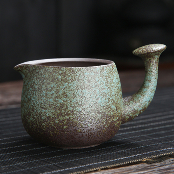 Set ceai ceramic în stil japonez cu ceașcă Gongdao, căni cu mâner lateral, tavă de ceai și instrument de distribuție a ceaiului