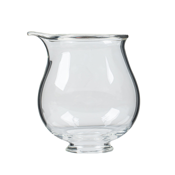 Fair Cup din sticlă cu margine argintie, set de ceai pentru uz casnic, lucrat manual, rezistent la temperaturi, separator creativ pentru ceai, accesorii pentru ceremonia ceaiului