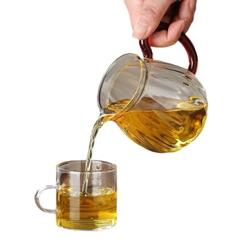 Ceașcă de ceai din sticlă rezistentă la temperaturi înalte, cu separator ceai-apă și filtru din oțel inoxidabil