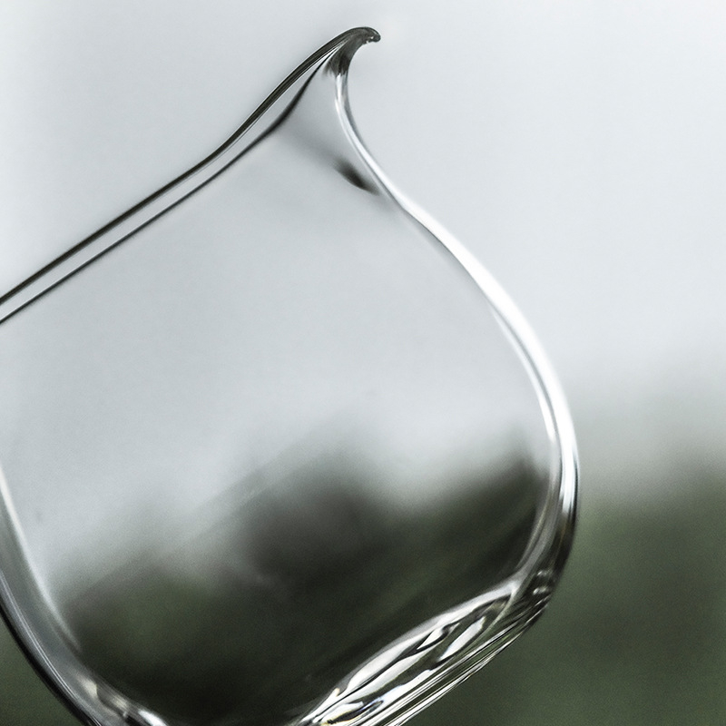 Stil japonez, separator de ceai transparent în formă de semilună și Fair Cup, sticlă borosilikată, rezistentă la căldură, accesoriu pentru setul Kung Fu de ceai
