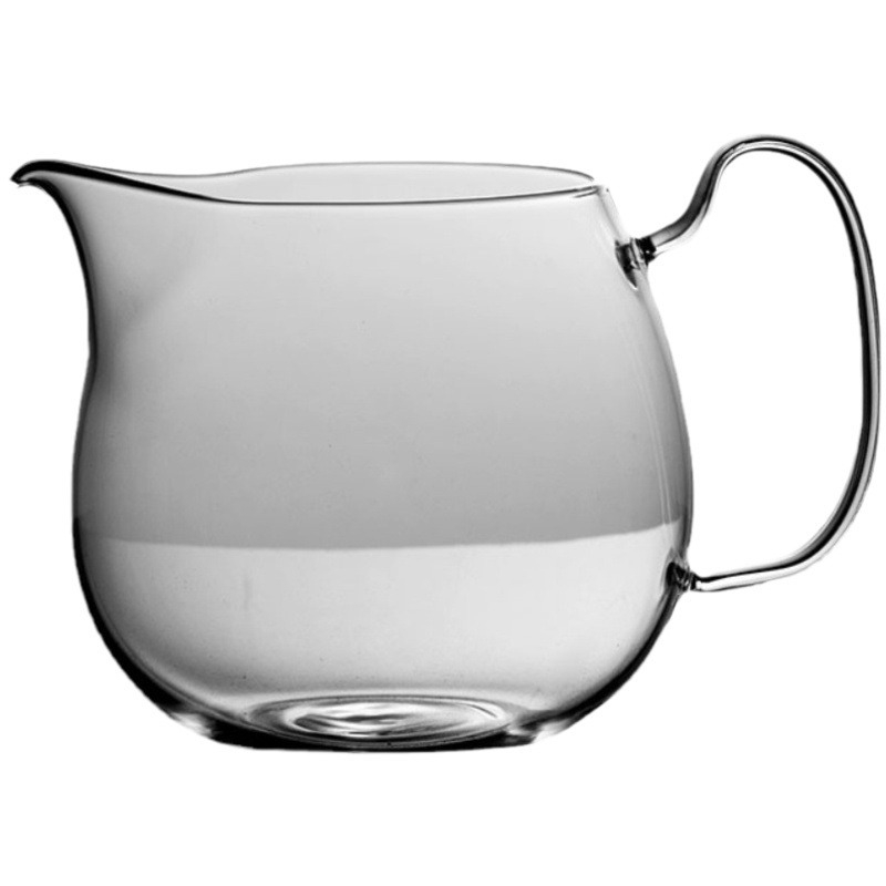 Set Gongfu de ceai din sticlă rezistentă la temperatură, cu mâner, pentru distribuția omogenă a ceaiului acasă