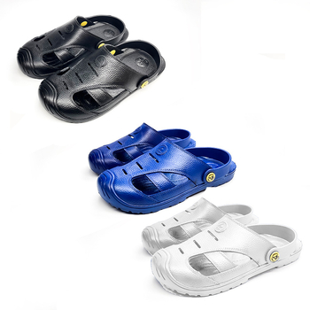 Sandale antistatice cu protecție a vârfului, talpă moale, respirante, ușoare, antiderapante și protecție la praf pentru spații curate din fabricile electronice – unisex