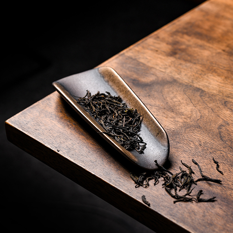 Linguriță de ceai ceramică, aurită, lucrată manual, stil Zen japonez, accesorii ceremonie Gongfu
