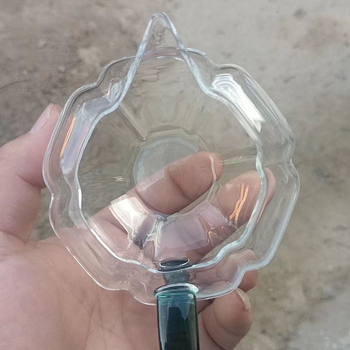 Ceșă de ceai din sticlă de borosilicat înalt, formă de felinar, pentru ceremonia ceaiului, design modern minimalist, lucrată manual, capacitate aproximativă 280 ml