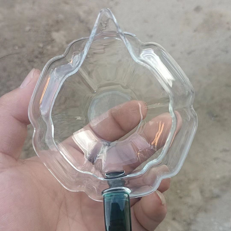 Ceșă de ceai din sticlă de borosilicat înalt, formă de felinar, pentru ceremonia ceaiului, design modern minimalist, lucrată manual, capacitate aproximativă 280 ml