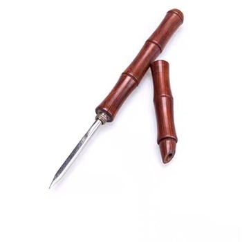 Cuțit pentru desfacerea ceaiului Pu'er, unelte din lemn pentru deschiderea ceaiului, accesorii pentru ceremonia ceaiului, design cu model bambus