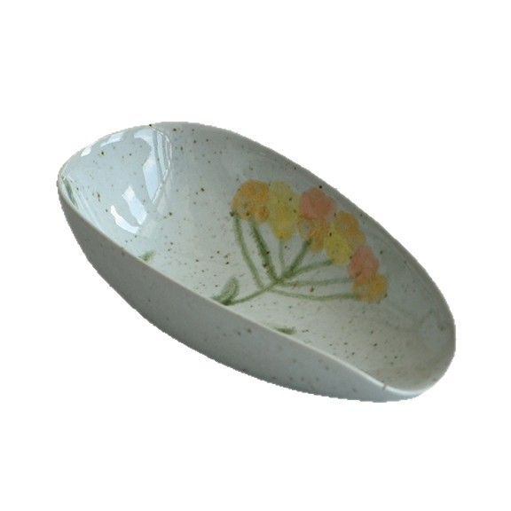Lingură de ceai ceramică pictată manual, mică lingură din ceramică rustică pentru ceremonia Gong Fu