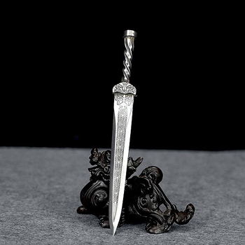 Cuțit de ceai miniatural și ornament cu arme, optsprezece tipuri de arme, ac pentru ceai Pu’er, cuțit pentru deschiderea cuburilor de ceai, mic ornament de armă pentru expunere și colecționare