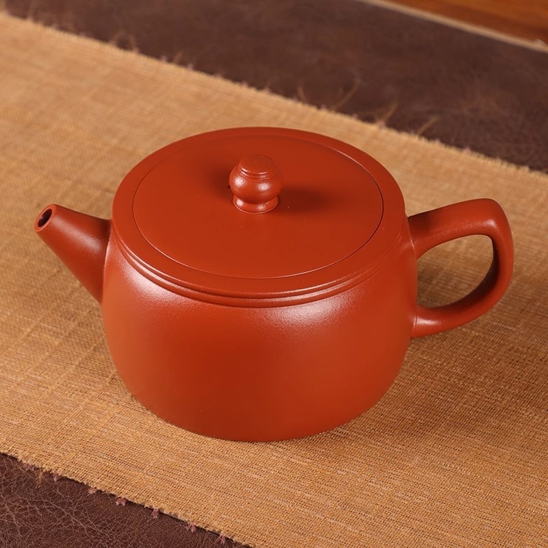 Ceainic Yixing din lut purpuriu, lucrat manual, capacitate mare, stil Fengming