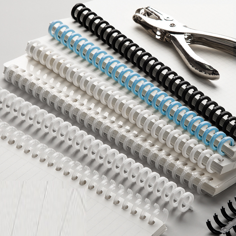 Inel plastic pentru legare, 30 găuri, dosare DIY, copertă mată