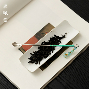 Linguriță de ceai din magneziu, țesută manual, pentru ceremonia ceaiului chinezesc tradițional, utilizare casnică, suport pentru ceai în formă de lotus
