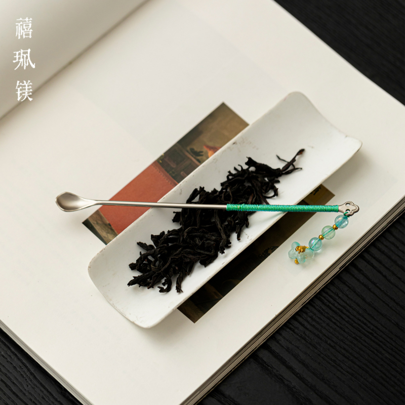 Linguriță de ceai din magneziu, țesută manual, pentru ceremonia ceaiului chinezesc tradițional, utilizare casnică, suport pentru ceai în formă de lotus