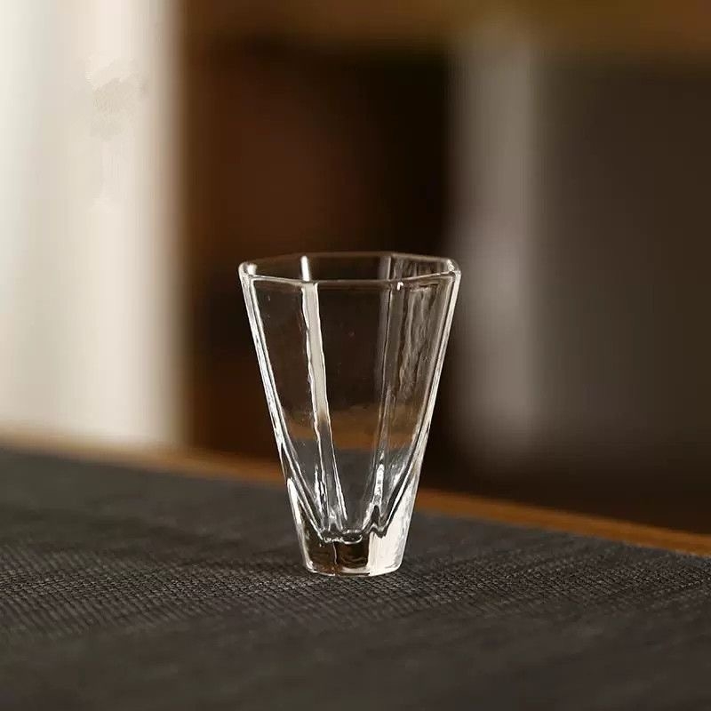 Ceainic din sticlă cu mâner, ceainic și ceașcă cu model diamant, sticlă borosilikată rezistentă la temperaturi, stil retro japonez pentru fierberea apei